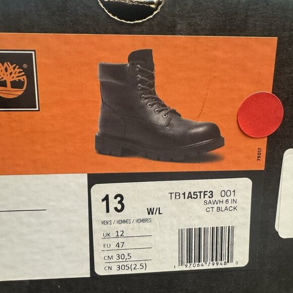 Timberland Pro Mens Sawhorse Comp Toe Work Boots Black Size 13W